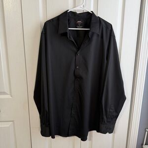 Mix & NY black slim fit long sleeve button up size 2XL